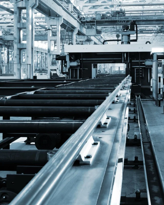 Industrial machinery on a factory floor