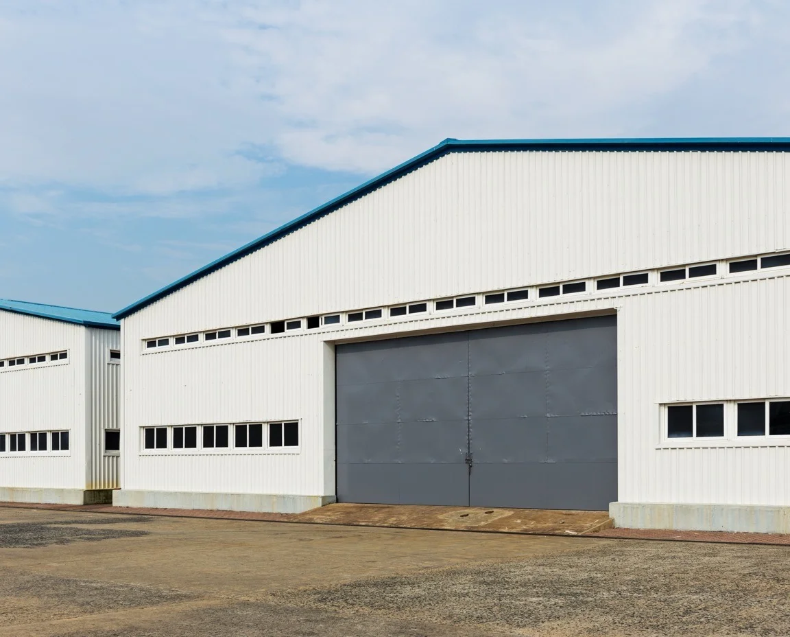 Exterior of a light industrial unit in daylight